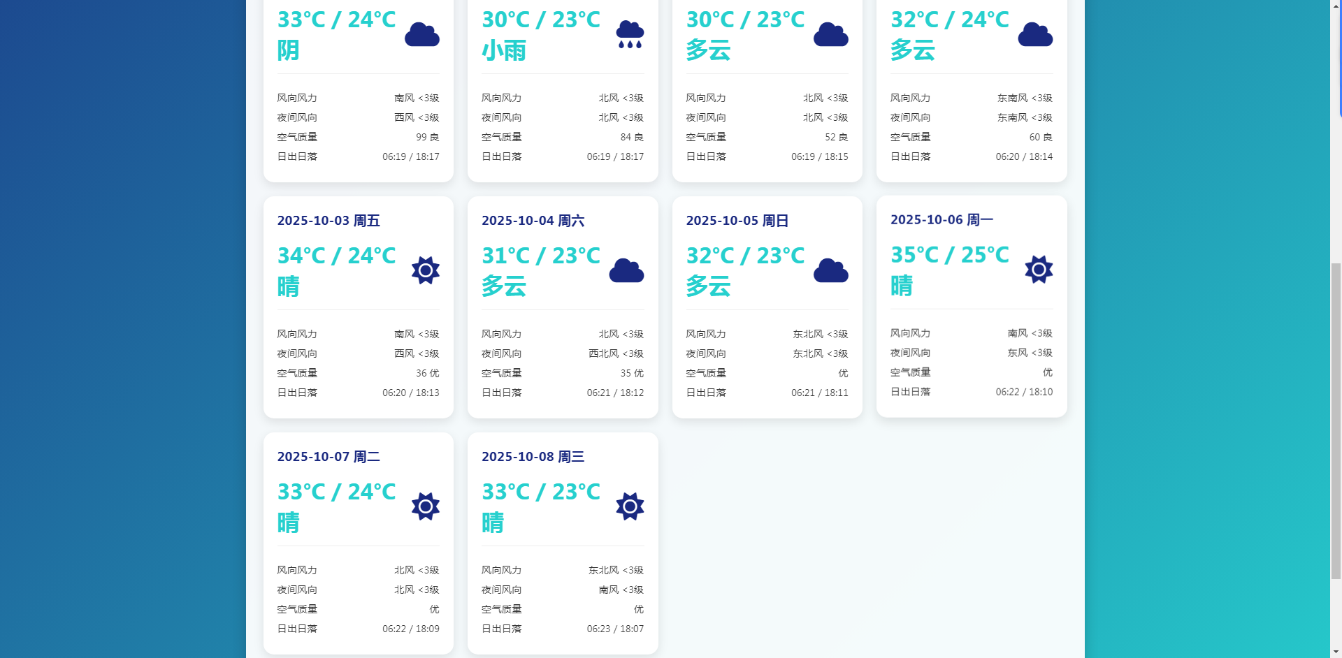 
未来40日天气查询源码
-安小熙博客
-第2
张图片