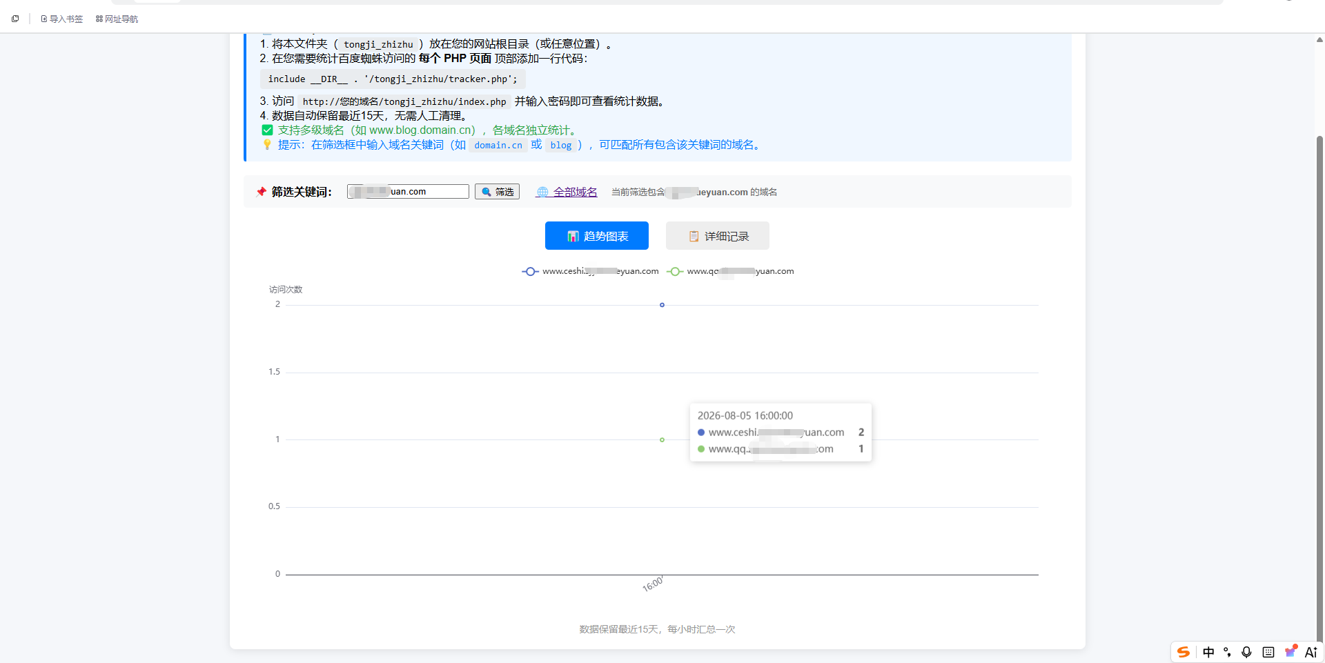 分享一款百度蜘蛛统计PHP实用插件
-安小熙博客
-第2
张图片